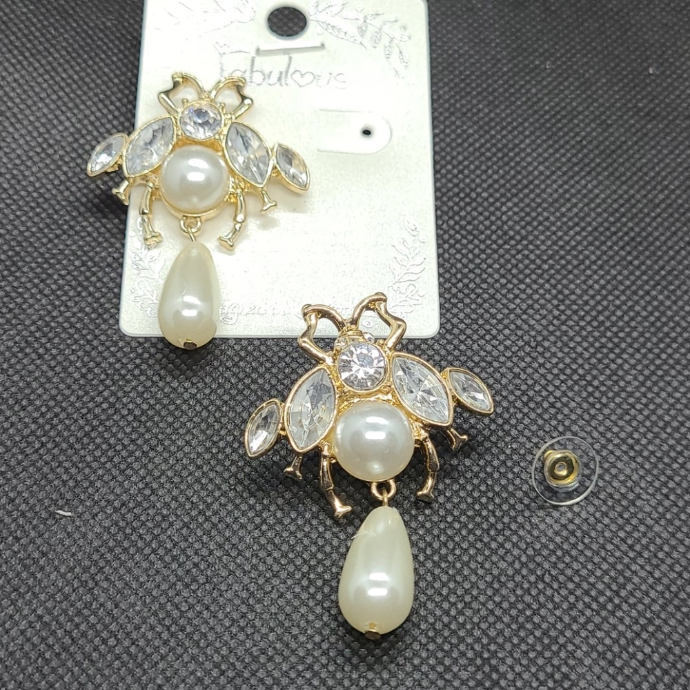 Wassp earrings and matching keyfob.